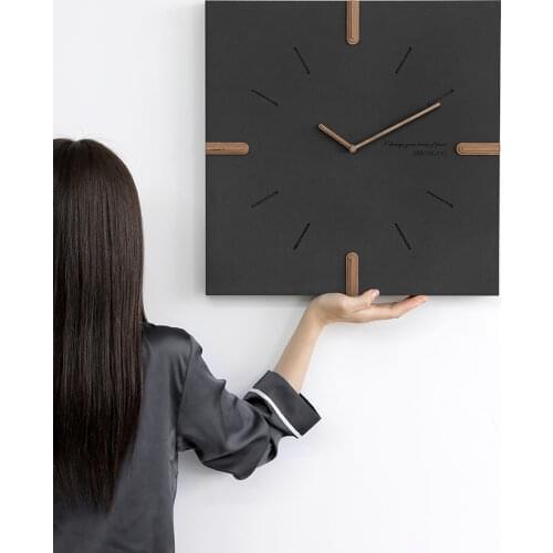 Nordic Luxury Wall Clock Living Room Creative Modern Wood Clocks Wall Home Decor Large Silent Watch Home Decoration Gift Ideas