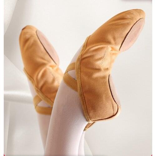Girls Ballet Shoes Women Dance Flats Cheap Indoor Exercise Pointe Shoes Canvas Ballet Slippers Slip Sole Soft Dance Shoes Kids