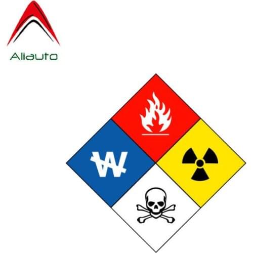 Aliauto Warning Car Sticker Personality Hazardous Materials Danger Decal Accessories PVC for Opel Astra H Porsche Mazda,8cm*8cm