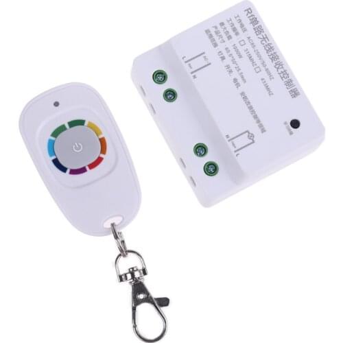 85V-250V Wireless RF Remote Control Switch Receiver with 433Mhz Waterproof Transmitter for Light Motor Garage Door