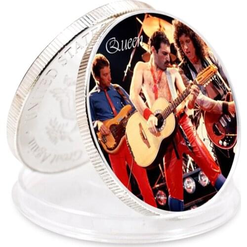 Queen Silver Coin Commemorative Challenge Coins Collectibles Eagle Back for Christmas Gift