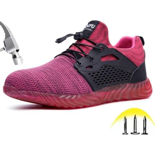 Steel Toe Work Safety Shoes for Men and Women Lightweight Breathable Fashion Sneakers Indestructible Puncture Proof Footwear
