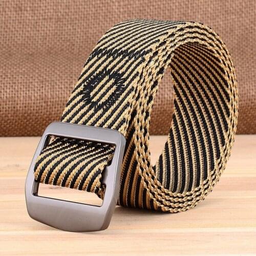 Men and women Japanese word smooth buckle nylon canvas casual beltAll-match jeans belt lightweight belt student military trainin