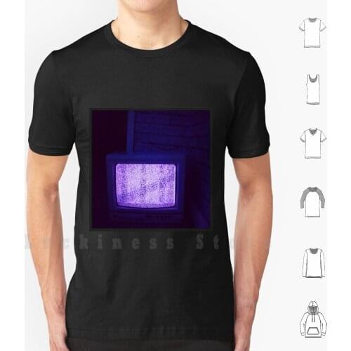 Retro Tv T Shirt 6xl Cotton Cool Tee Retro Neon Tv Static 80s 90s 80 S 90 S