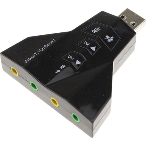 Hot Sale 3D External USB Sound Card 7.1 Channel Double Earphone MIC Audio Adapter For Windows Vista/XP/7/8 Linux