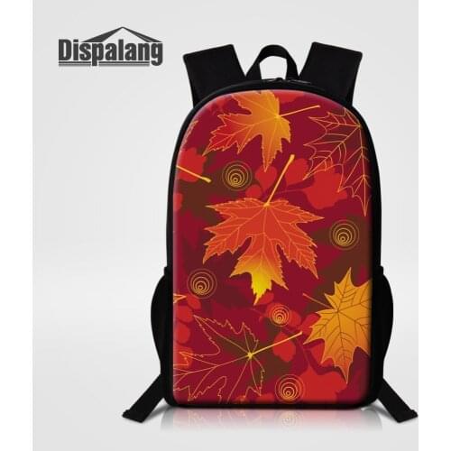 Dispalang Maple Leaf 3D Printing Supreme Women Men Casual Backpack Girls Boys Kids School Bags Travel Bagpack Mochila Feminina