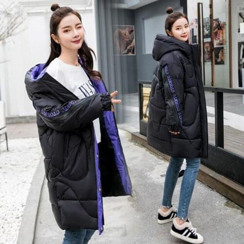 2019 winter new style down jacket long style Korean version white duck down women coat thickened loose fashion lady clothes