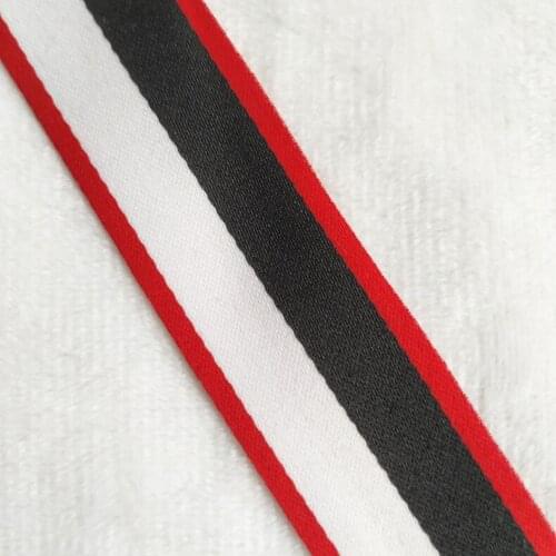 2cm Red White Black polyester stripes ribbon tweeter DIY Hair Bows Hats Skirt Shoes Event Party decorative sewing accessories