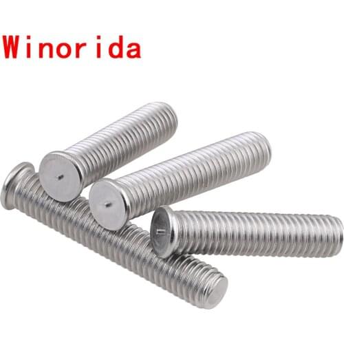 304stainless Steel Welding Screw Spot Welding Screw Planting Welding Screw Welding Stud Stud Screw M3M4M5 50Pcs