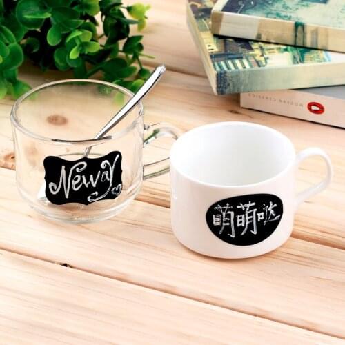 36Pcs Chalk Pen Chalkboard Stickers Labels Vinyl Kitchen Jar Wall Cup Bottle Planner Mirror Decor Decals Tags 5CM X 3.5CM Size