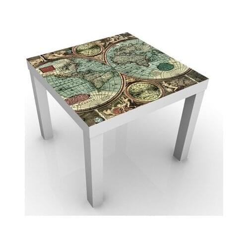 3D Art Table Mural Retro Map Table Cover Wallpaper mural Wall Print Decal Wall Deco Wall Mural Photo self adhesive Home living