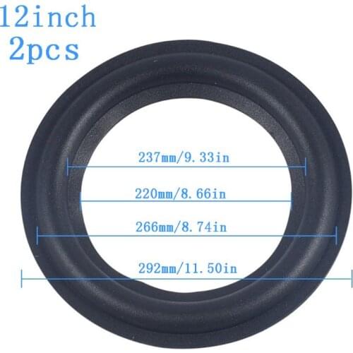 4/5/6.5/8/10/12\" Elastic Rubber Ring Speaker Surround Repair Foam Woofer Edge L4MA