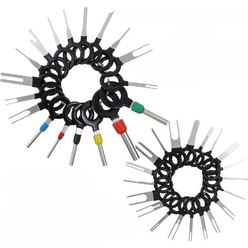 41PCS Practical Stainless Steel Needle Remover Tool Quick s Terminal Extraction Kit Pick Connector Crimp Pin Back Needle Back