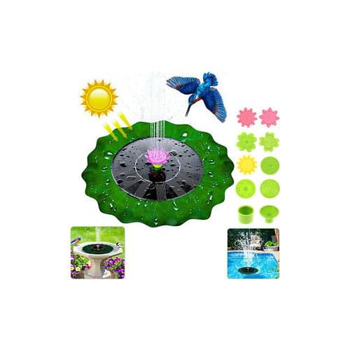 9 Nozzle Solar Fountain Floating Water Feature Pump Lotus Pond Fountain Bird Bath Garden Pool Decoration Outdoor