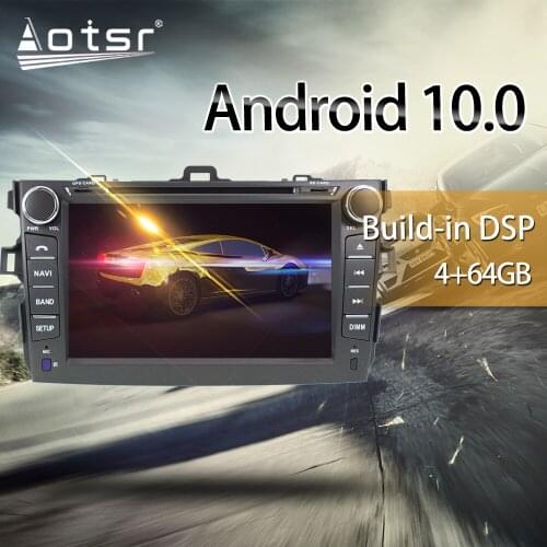 For Toyota Corolla 2007-2013 Car Multimedia Radio Player Stereo screen Android 10 DSP 7 inch IPS screen Audio GPS Nav head unit