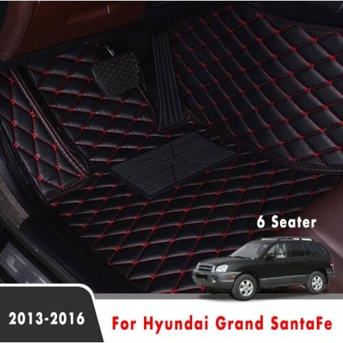 Car Floor Mats For Hyundai Grand SantaFe 2016 2015 2014 2013 (6 Seater) Interior Styling Carpets Car Accessories Foot Pads Cover