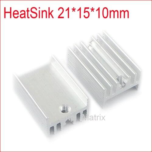 Free Shipping 20pcs HeatSink Heat Sink Radiator 21*15*10mm Small Radiator For TO-220 Triode - Silver