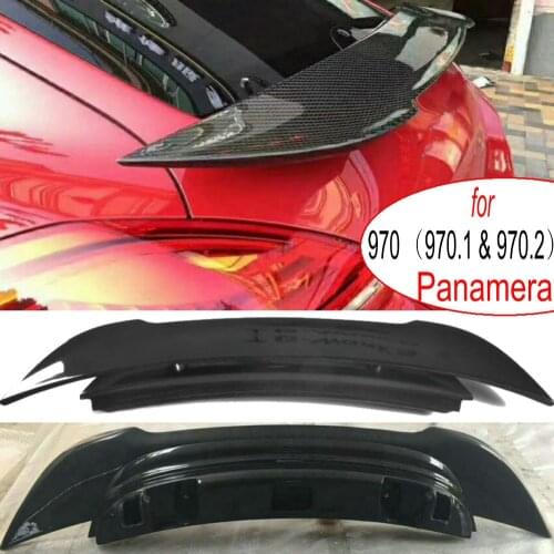 Double-deck 970 Carbon Fiber Rear Bumper Lip Car Trunk Wing Spoiler For Porsche Panamera 970 970.1 & 970.2 Bodykit Body kits