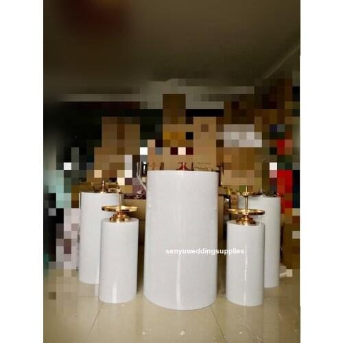 Hot sale Plinth Pillar Cake Stands Wedding Cake Stand Display Table Cylinder Pillar Stand for Party Event Decor senyu2123