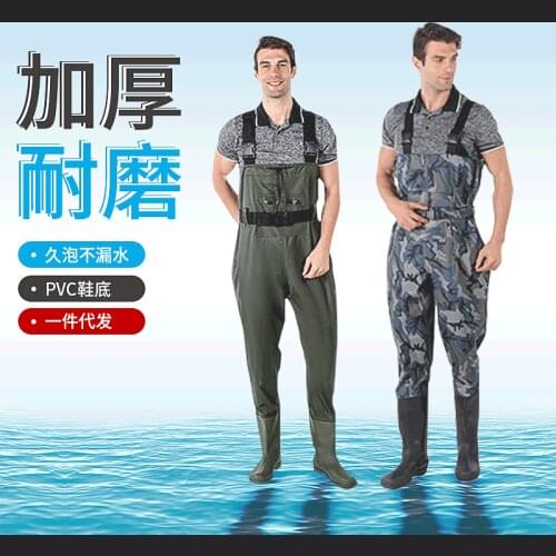 Fishing Fish Catching Wear-Resistant Suspender Water Underwear Outdoor One-Piece Waders Can Be Customized Transplanting Waders