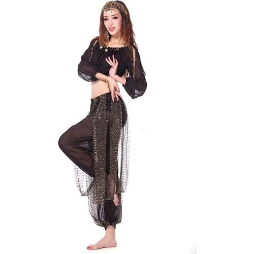 2pieces Suit Belly Dance Costumes Oriental Dance Costumes Bollywood Dance Costumes B Belly Dance Costume Set Top Bra + Pant