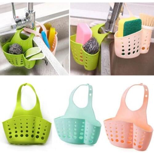 Kitchen Accessory Adjustable Snap Sink Sponge Storage Rack Sink Rack Drain Rack Strainer Draining Storage Basket Kitchen Gadget