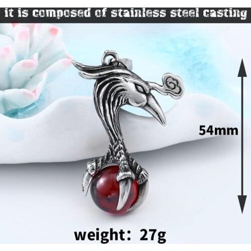 Men phoenix necklace cool stone pendant stainless steel personality high quality jewelry