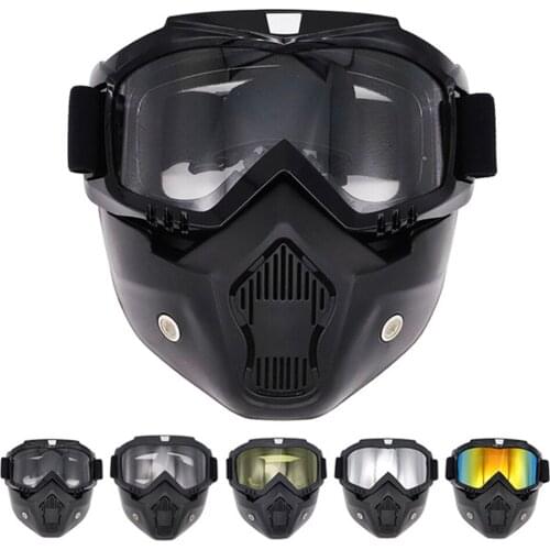 Men Motorcycle Glasses Removable Goggles Motocross Motorbike Halley Open Face Helmet Mask UV Protection Bike Cycling Sunglasses
