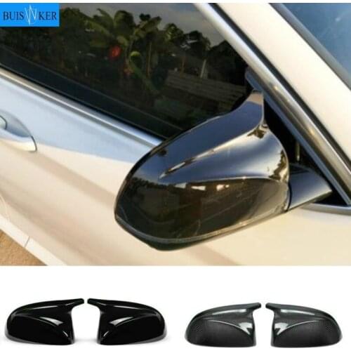 2Pcs Glossy Black Rear Side View Mirror Covers Shell Replacement For BMW X3 G01 X4 G02 X5 G05 X7 G07 2018 Up