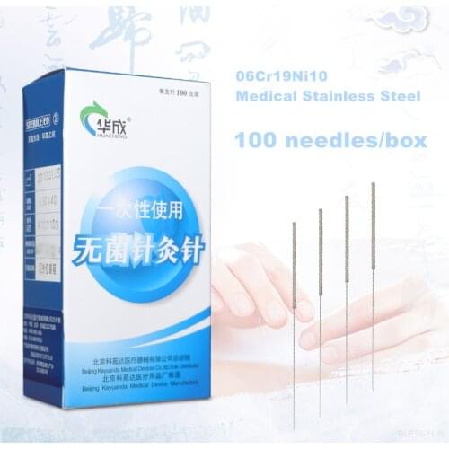 Disposable Sterile Acupuncture Needle 100pcs/box Face Beauty Acupoint Massage acupuncture and moxibustion therapy Single Use