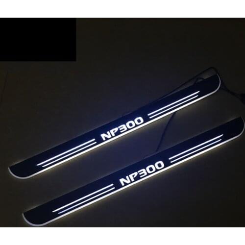 Welcome Pedal Lights For Nissan Navara NP300 2015 - 2018 Pedal car Door Sill Pathway Lamps led thresholds scuff plates Avante md
