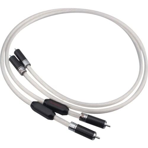 Silver-plated audio RCA cable for Audiophile grade HIFI amplifier CD DVD player