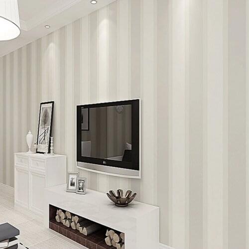 Q QIHANG High Texture Modern Minimalist Multicolor striped Non-woven Wallpaper 0.53m*10m=5.3m2