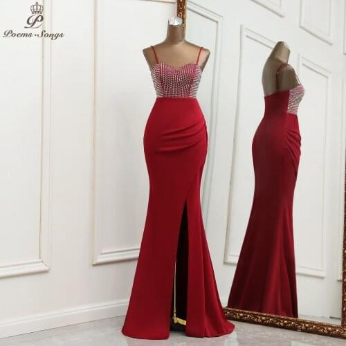 Sexy Elegant Evening dresses Mermaid prom dress robe de soiree de mariage robe longue Bridesmaid dresses Party dresses
