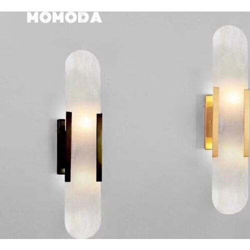 Modern Copper LED Wall Lamps Luxury Marble Gold Black Wall Sconce Home Decoration Bedroom Living Room Corridor Lights Lustre