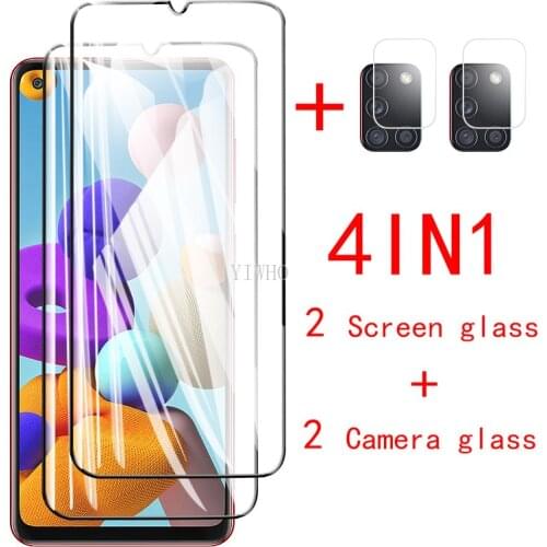 Glass for samsung a 21s a21s glasses camera protector on galaxy a21s a 21s 2020 a217f/ds protective film 6.5'' tempered glas