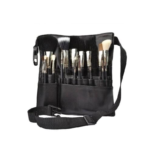 PU Makeup Bag Make Up Pocket Waist Brush Bag Artist Belt Strap Professional Portable Cosmetic for Makeup Artists