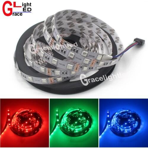 LED Strip 5050 DC12V 30LEDs/m 60LEDs/m 5m/lot Flexible LED Light RGB 5050 LED Strip Non-waterproof IP20