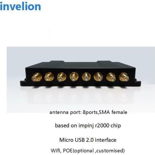 UHF RFID impinj r2000 card reader long distance 6B and 6C tag reader micro USB interface support Wifi with linux system