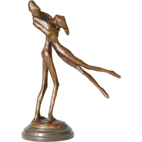 Abstract Couple Dance Statue Sculpture Bronze Modern Lover Art Gorgeous Anniversary Gift Bedroom Decoration
