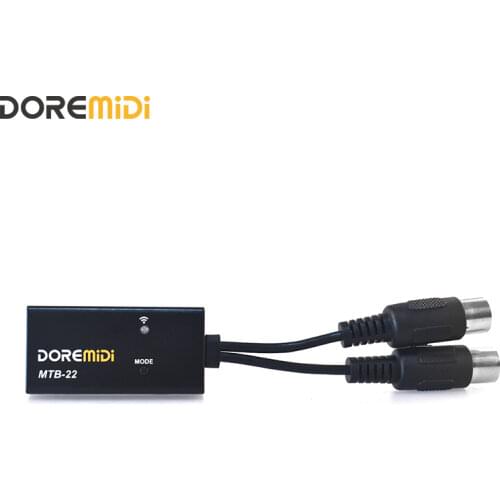 DOREMiDi MIDI To Wireless Bluetooth MIDI Adapter BLE MIDI Cable All MIDI Messages with A Mode Switch Button