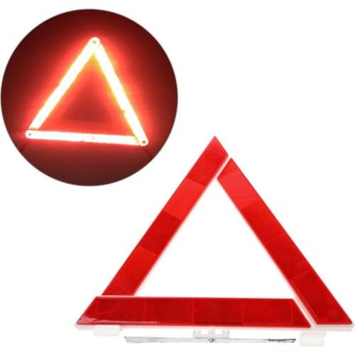 Car Emergency Breakdown Triangle Reflective Safety Hazard Red Warning Sign