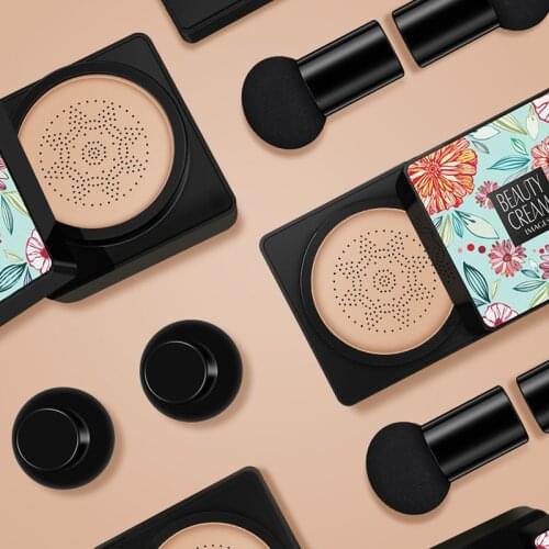 BB Air Cushion Foundation Mushroom Head CC Cream Concealer Whitening Makeup Cosmetic Waterproof Brighten Face Base Tone TSLM1