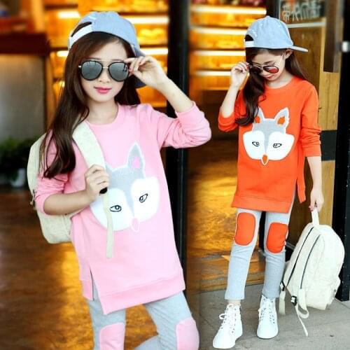 Childrens Wear 2017 Fall Girl Set Korean Child Sets Childrens Two Sets Baby Girls Clothes