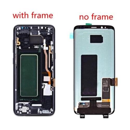 Original For Samsung Galaxy S8 LCD With Frame Super Amoled G950F G950U Touch Screen S8 Plus G955F G955U Touch Screen Assembly