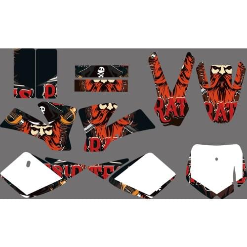 Motorcycle Team Graphic Backgrounds Full Decals Stickers For KTM SX 50 SX50 50SX 2002-2008 2003 2004 2005 Dog Corsair Pattern