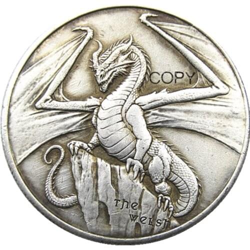 HB(155)US Hobo Morgan Dollar Skull Zombie Skeleton Silver Plated Copy Coins