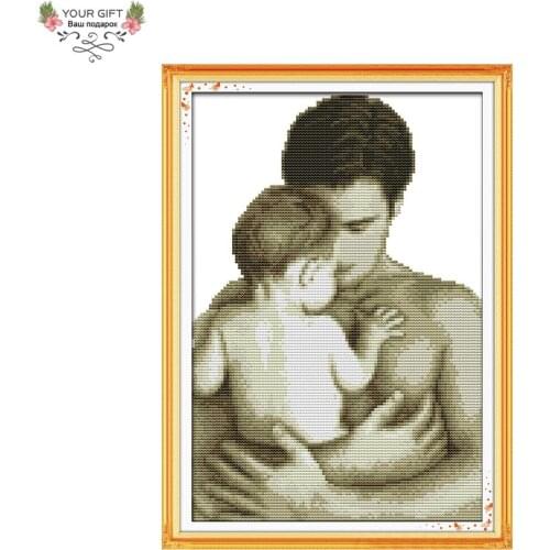 Joy Sunday 14CT 11CT Counted and Stamped Paternal Love Cross Stitch kits for Home Decoration R421