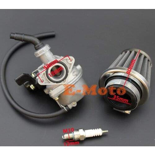 19mm Carburetor Carb 35mm Air Filter C7HSA Spark Plug For 50cc 70cc 90cc 110cc PZ19 ATV Go-Kart Chinese E-Moto new