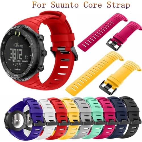 Classic Soft Silicone Watch Strap For Suunto Core Watchband Bracelet Wristband For Suunto Core Replacement WatchBand Accessories